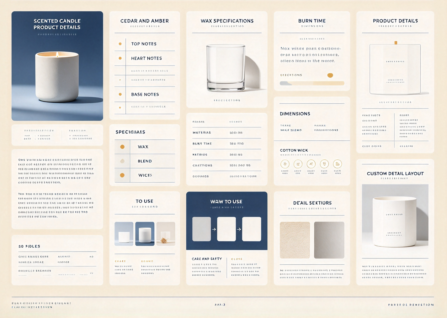 Scented Candle Product Detail Layout Design