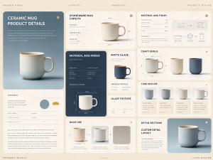 Ceramic Mug Product Detail Layout Design