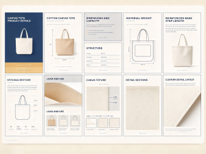 Canvas Tote Product Detail Layout Design