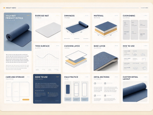Yoga Mat Product Detail Layout Design